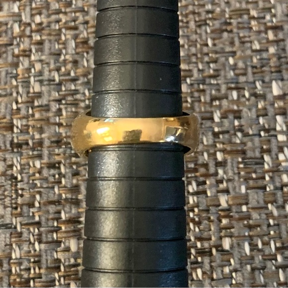 Sterling Silver gold plated Iolite ring sz 7 - Picture 4 of 5